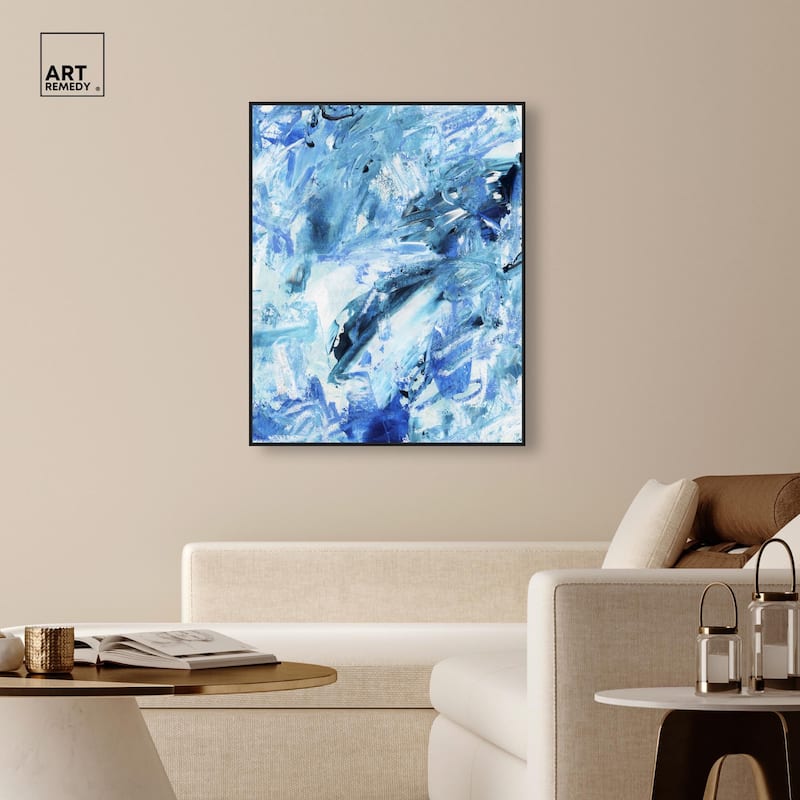 Impasto Blues Canvas by Art Remedy