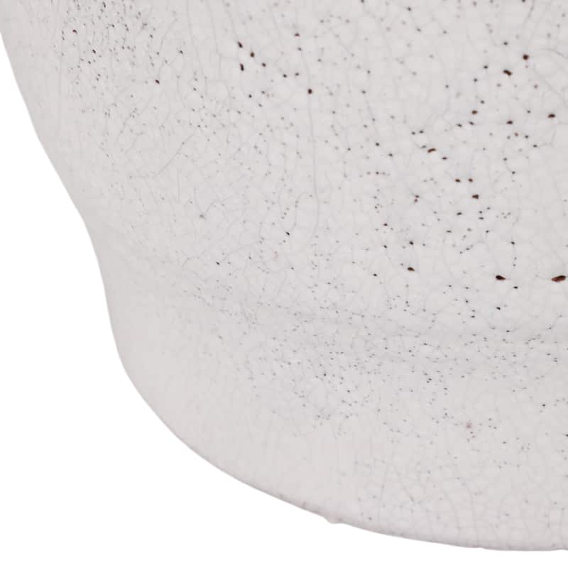 Terracotta Modern Table Vase with Sleek Form Home Decor - 12" White