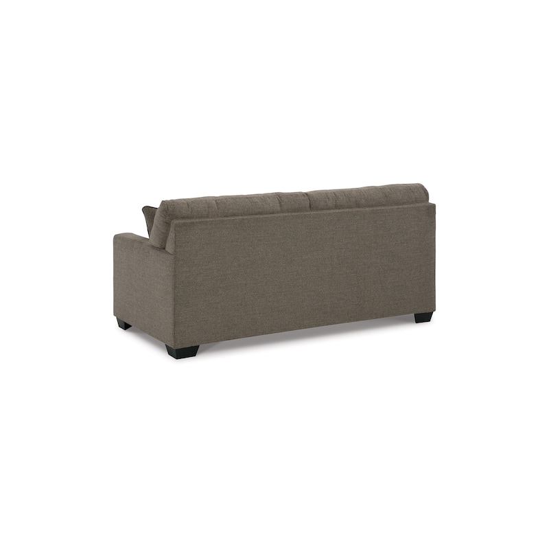 Joey 75 Inch Sofa with 2 Accent Throw Pillows, Tufted Back, Brown Polyester