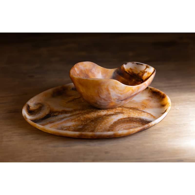 Tortoiseshell Oval Tray