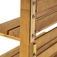 preview thumbnail 12 of 12, Roomfitters Outdoor Storage Bench with Back Rack, Solid Wood Patio Deck Box with Shelves for Garden or Porch, Teak
