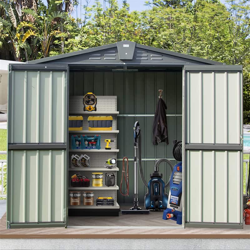 6.5'x 4.2' Metal Garden Storage Shed