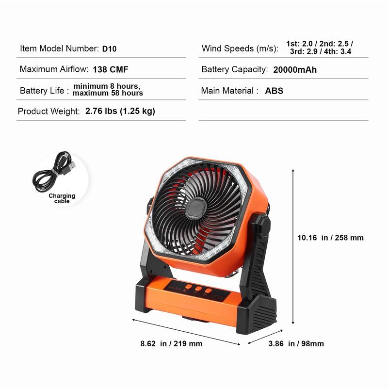 Fan USB Battery Operated Fans for Travel Bedroom Home Camping Office