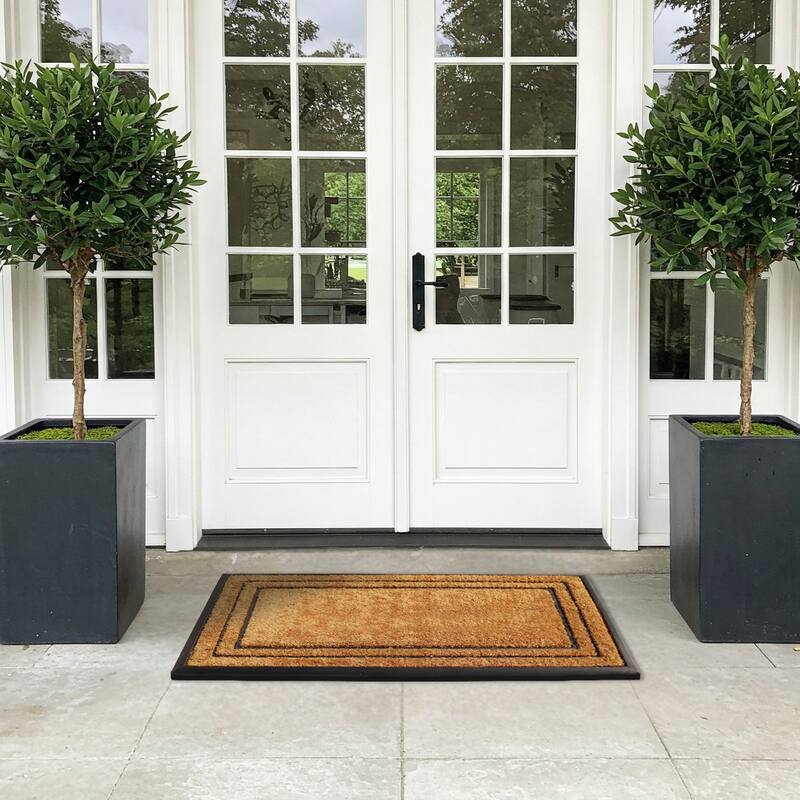 A1HC Natural Coir & Rubber Door Mat, Heavy Duty, Dirt Trapping, Long-Lasting Entrance Doormats,Thick & Durable Outdoor Entry Mat