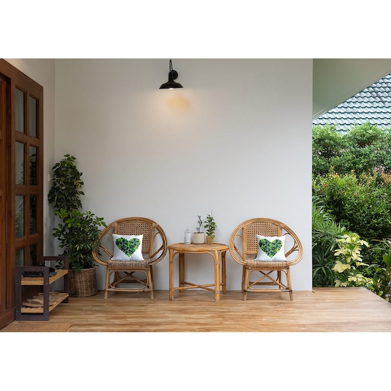 Lucky Heart Indoor/Outdoor Throw Pillow