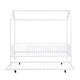 preview thumbnail 17 of 32, Contemporary Mordern Design Twin Size House Platform Bed,Solid Metal Bed with Trundle,Semi-Enclosed Fence