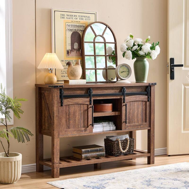 Farmhouse Entryway Table, Rustic Console Table, Wood Sofa Table