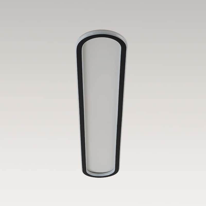 Contemporary Linear Oval LED Semi Flush Mount - 39in 3000K