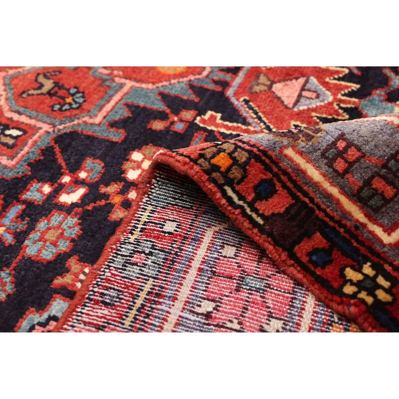 ECARPETGALLERY Hand-knotted Anatolian Vintage Dark Navy Wool Rug - 4'10 x 8'4
