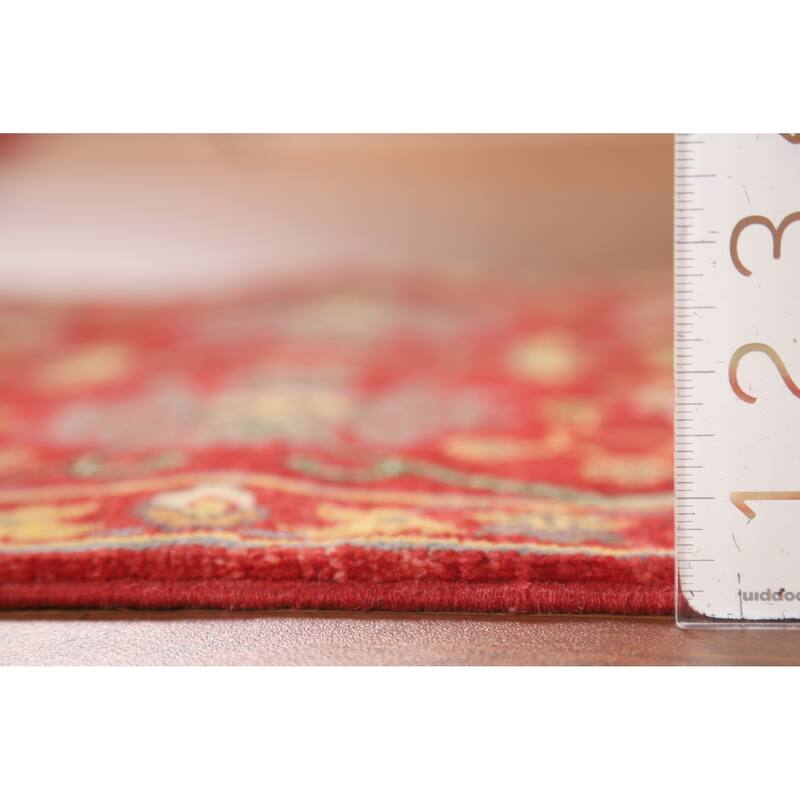 Kazak Oriental Foyer Rug Handmade Red Floral Wool Carpet - 2'0" x 3'0"