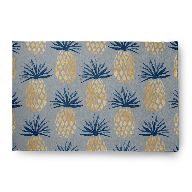 Pineapple Stripes Indoor/Outdoor Rug - Pretty Grey - 4' x 6'