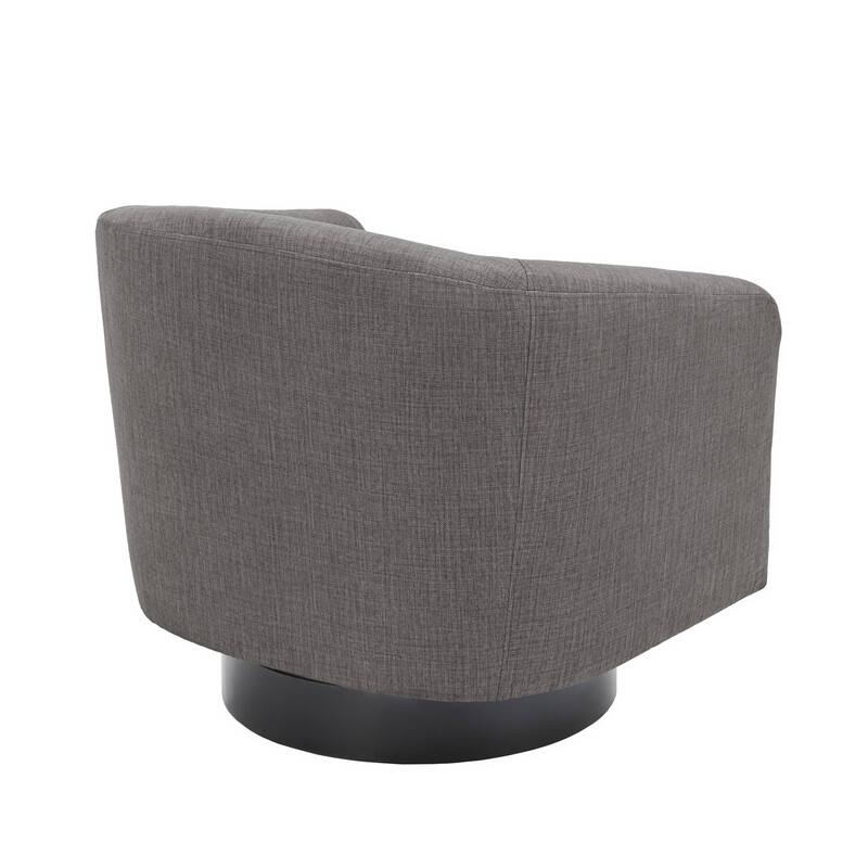 Modern Upholstered Barrel Chair Swivel Accent Chair for Living Room