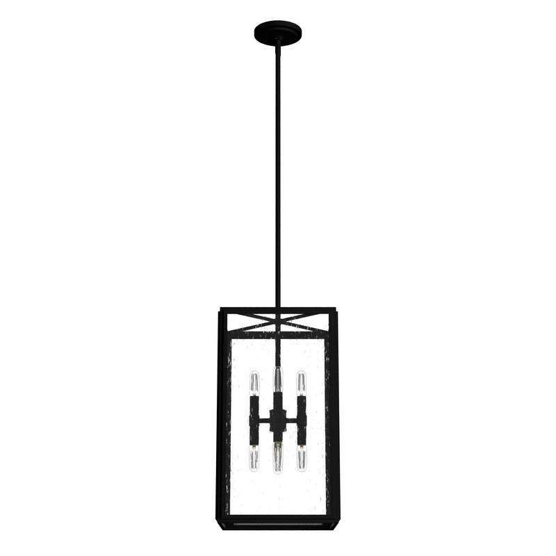 Hunter Felippe 8-Light Pendant w/Clear Seeded Glass, Industrial, Modern Farmhouse - Entry, Island, Dining Room