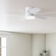 preview thumbnail 1 of 24, Hunter 52" Minimus Modern Sleek Low Profile Ceiling Fan with LED Light, Handheld Remote - Contemporary, Transitional Fresh White
