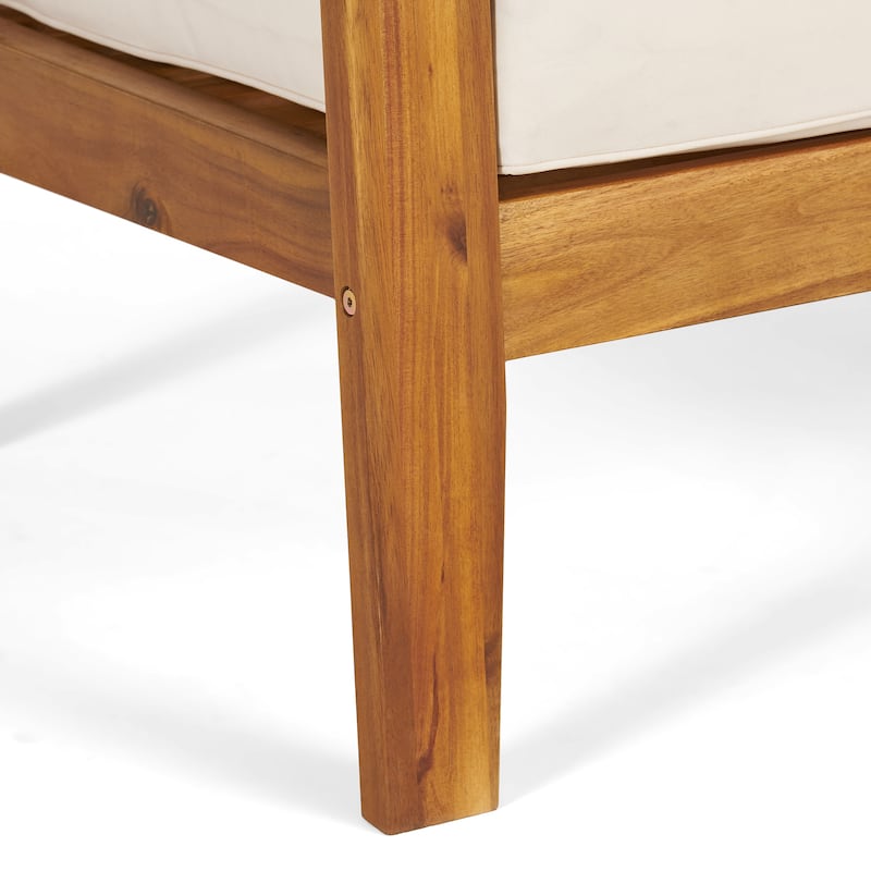 Roomfitters Grenada Solid Acacia Wood Outdoor Club Chair with Cushions
