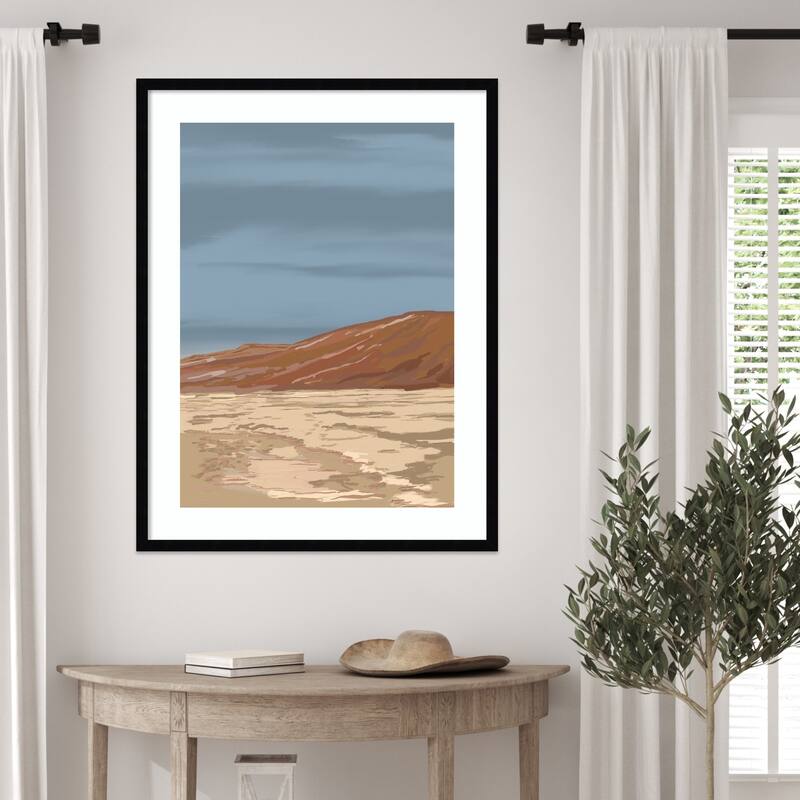 Namibian Dunes by Jenna Alheit Wood Framed Wall Art Print - Svelte Noir Black