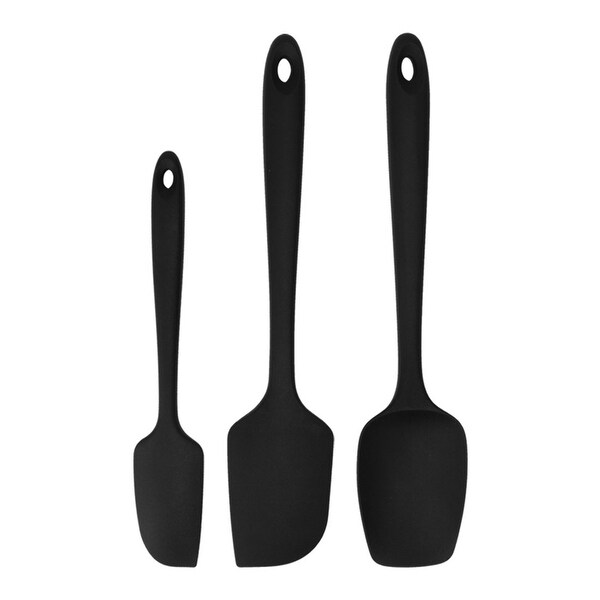 10 Set Black Essential Kitchen Tools Turner Spatula Spoon Set for Nonstick Cookware Kitchen Utensil Set Heat Resistant Silicone Utensils with Easy Grip Handle Silicone Cooking Utensils 