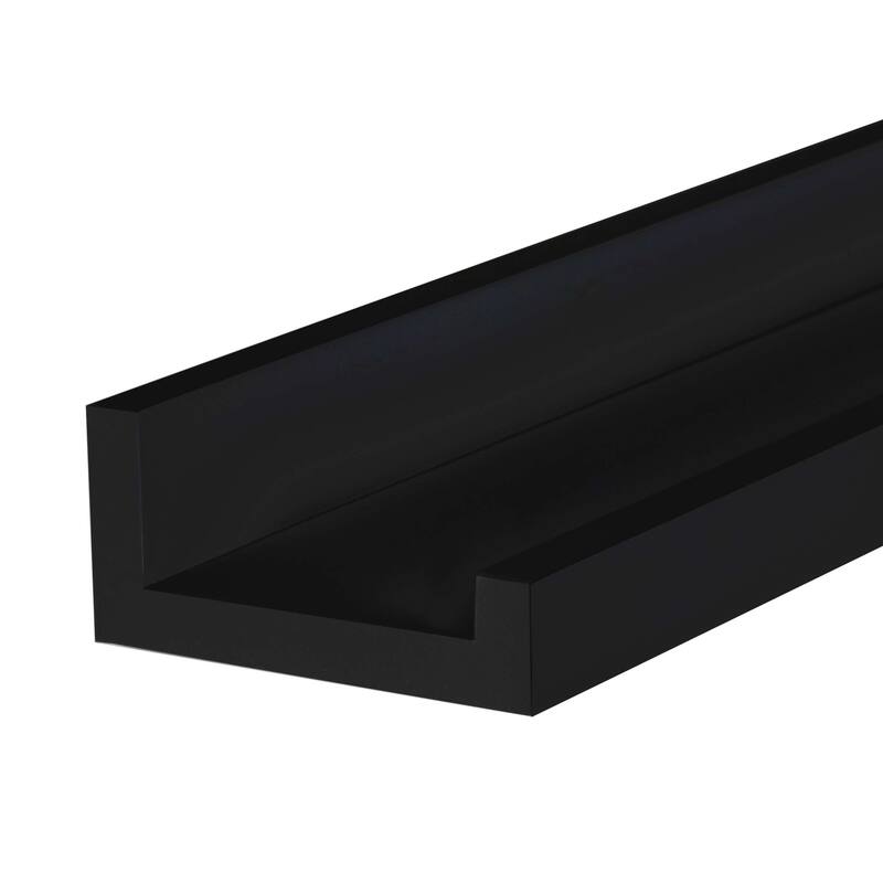 Wallniture Boston 46" Floating Shelves for Wall, Picture Ledge (Set of 3) - Black