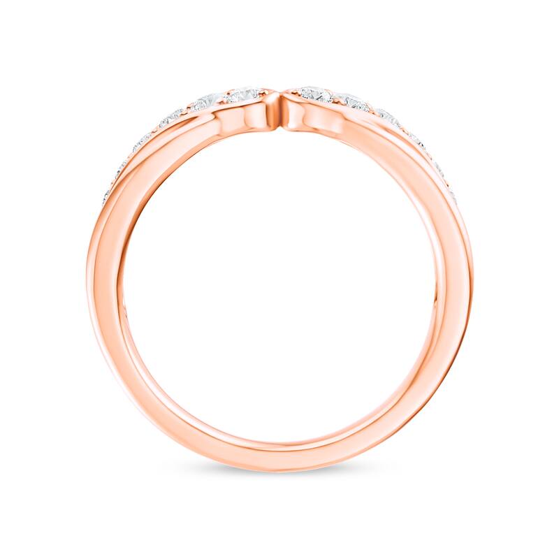 1/3ct TDW Diamond Contour Wedding Band in 10k Gold for Women