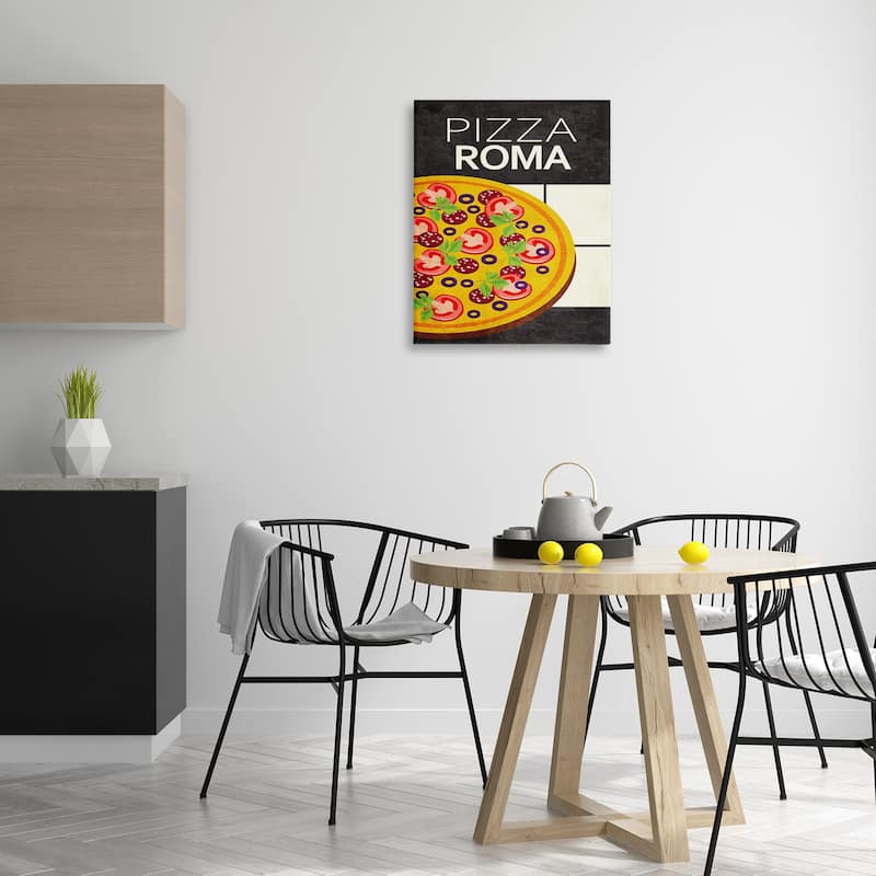 Stupell Pizza Roma Classic Kitchen Canvas Wall Art Design By Kim Allen