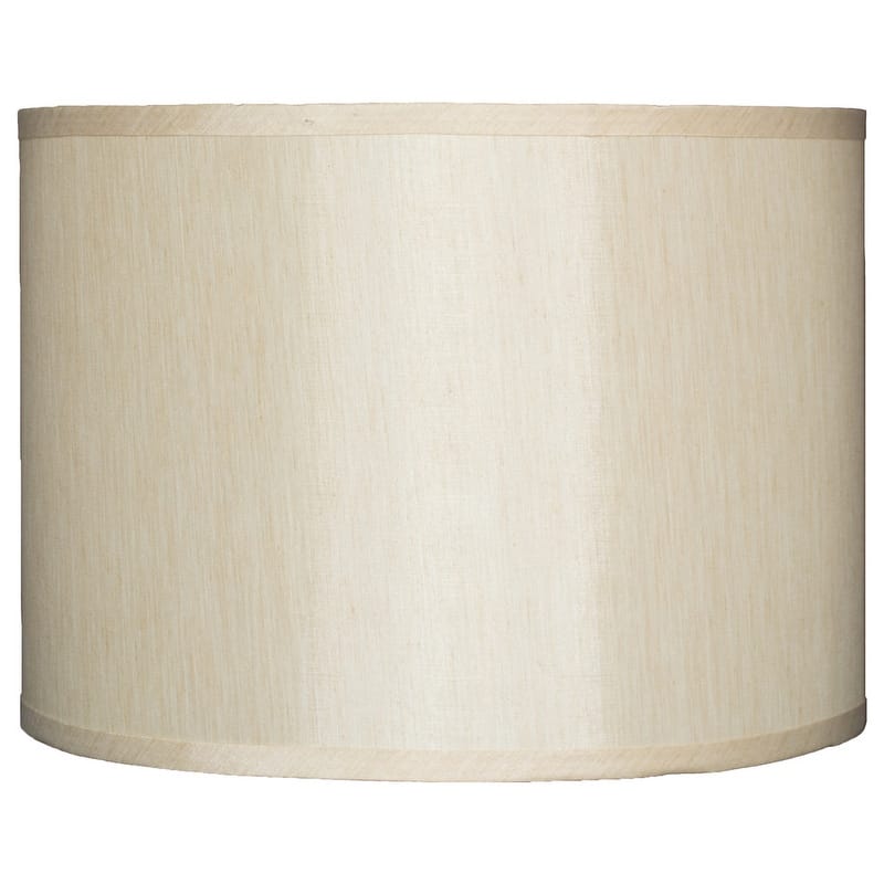 Classic Drum Faux Silk Lamp Shade 8-inch to 16-inch Available - 14" - Cream