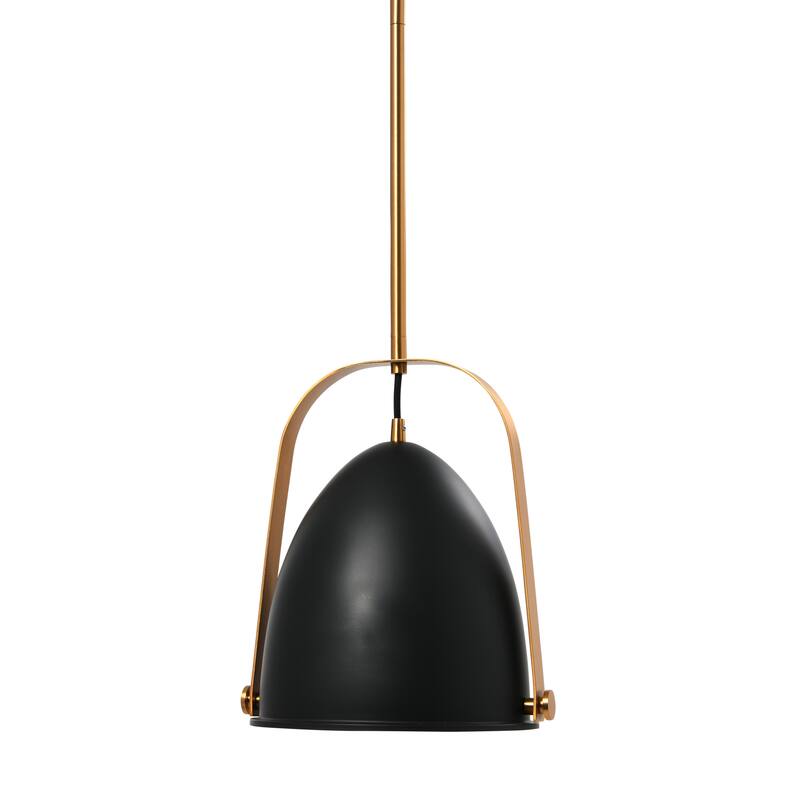 Robert Stevenson Lighting Zelda - 2-Tone Ceiling Light - 11.9"L x 11.9"W x 13.4"H -  Black and Brushed Gold