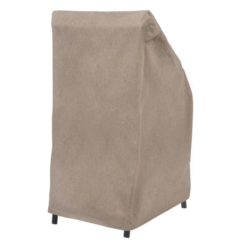 Modern Leisure® Garrison Stackable/High Back Bar Chair Cover, Waterproof, 27"L x 27"W x 49"H, Sandstone