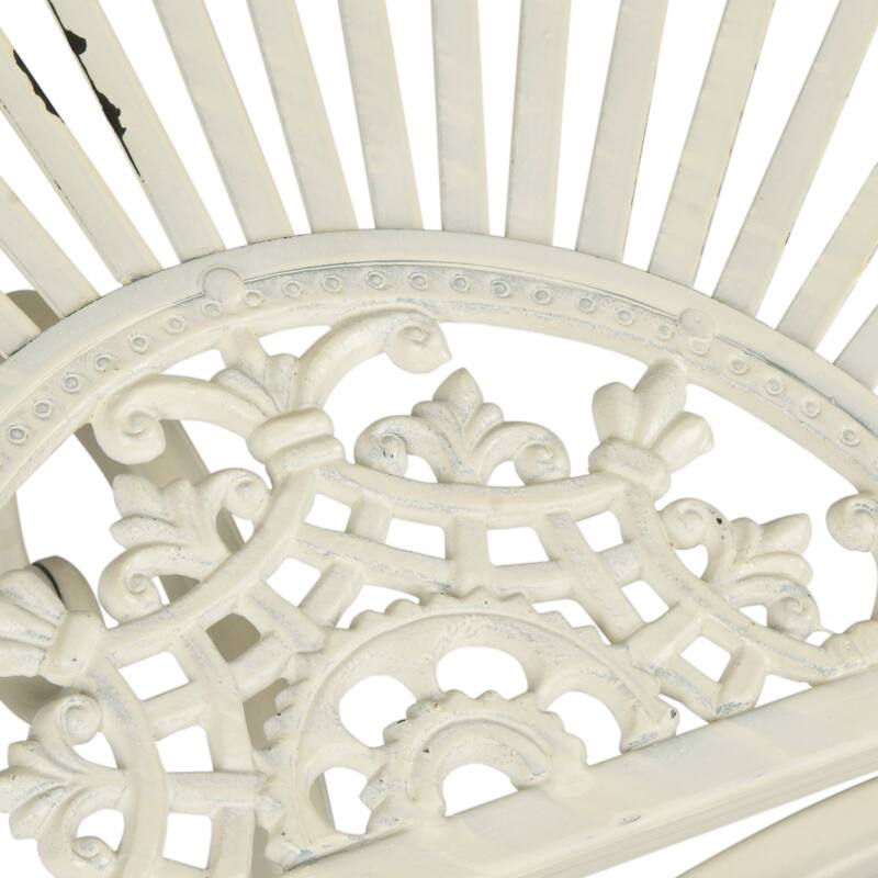 SAFAVIEH Outdoor Tatyanna Annalise Iron Accent Table - 36"W x 19"D x 29"H