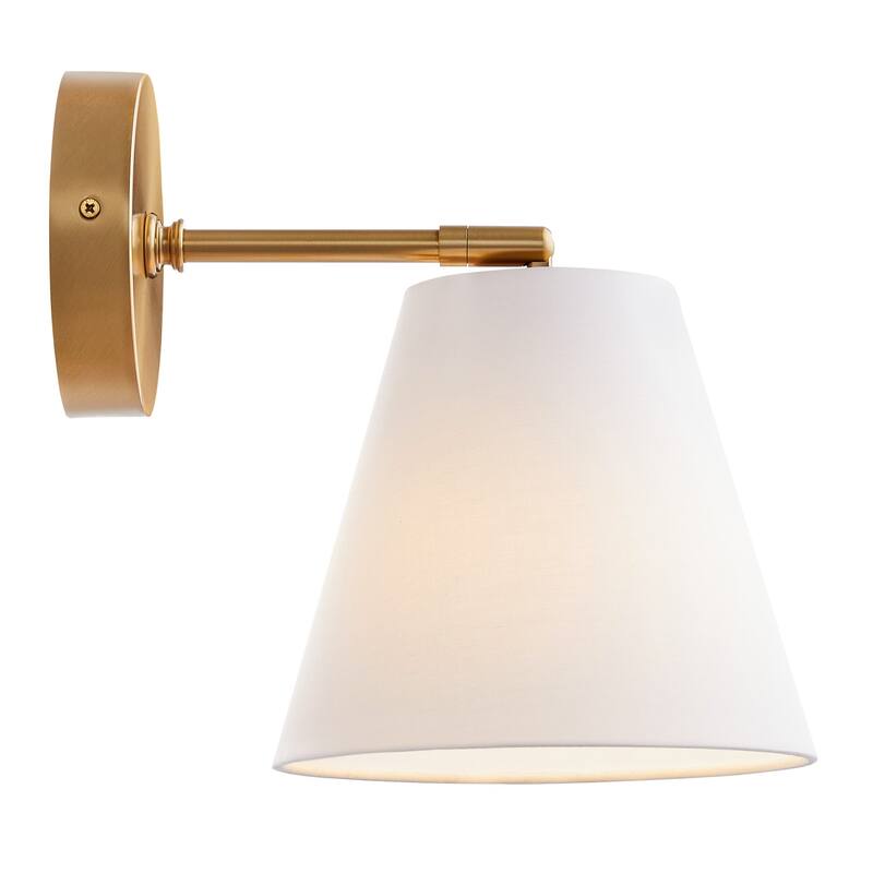 Bellevue SHWS85870 Meridian 10" Tall Bathroom Sconce with Fabric Shade
