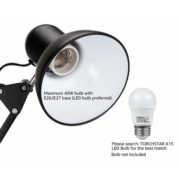 swing arm desk lamp with metal clamp