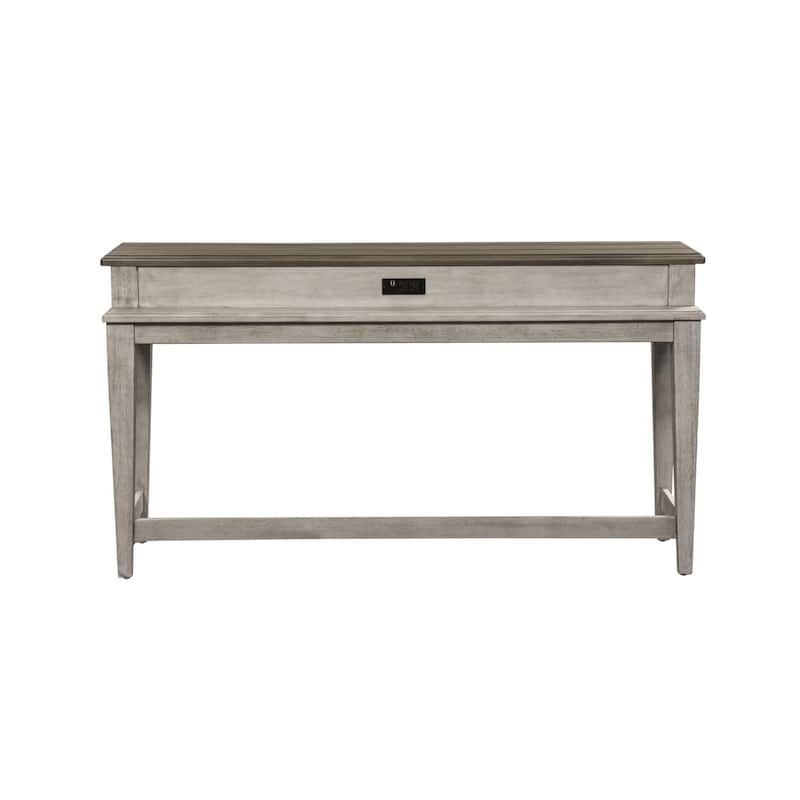 Heartland Antique White Console Bar Table