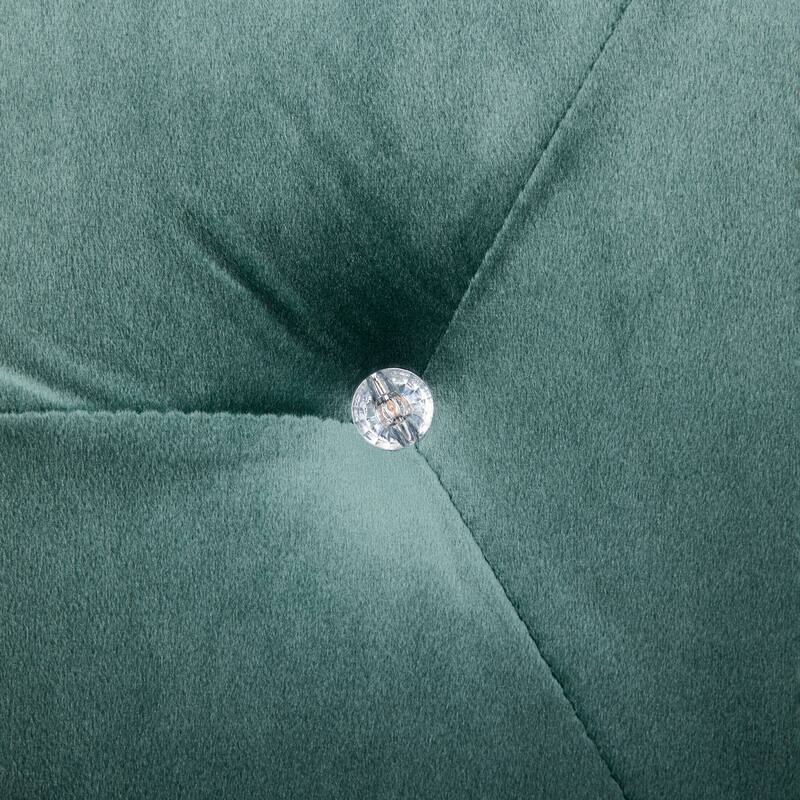 Velvet Polygon Ottoman with Diamond Lid, Multi-Functional Tufted Stroage Ottoman for Bedroom Entryway Foot Rest Stool