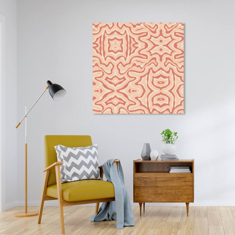 Wynwood Studio Canvas Abstract Blush Vision Pink and Light Pink Modern & Contemporary Wall Art Canvas Print