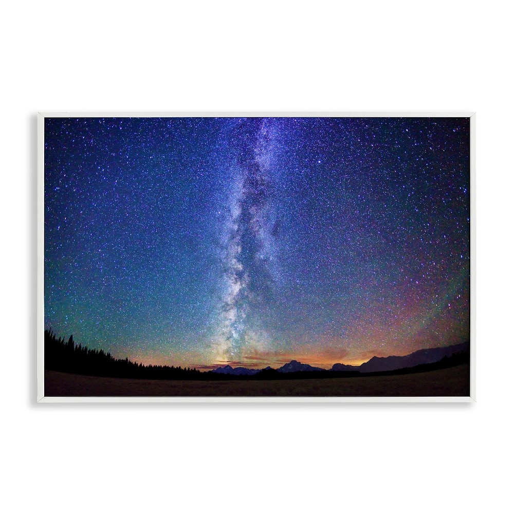 Stupell Milky Way Stars over Earth Framed Giclee Art Design By Royce Bair