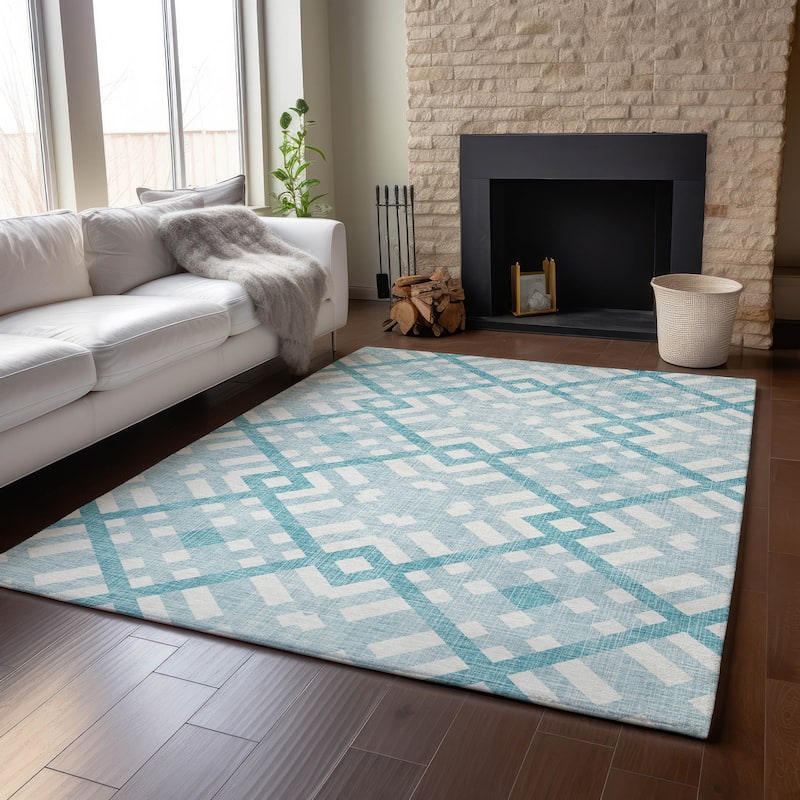 Premium Washable Super Soft Contemporary Geo Mayfield Rug