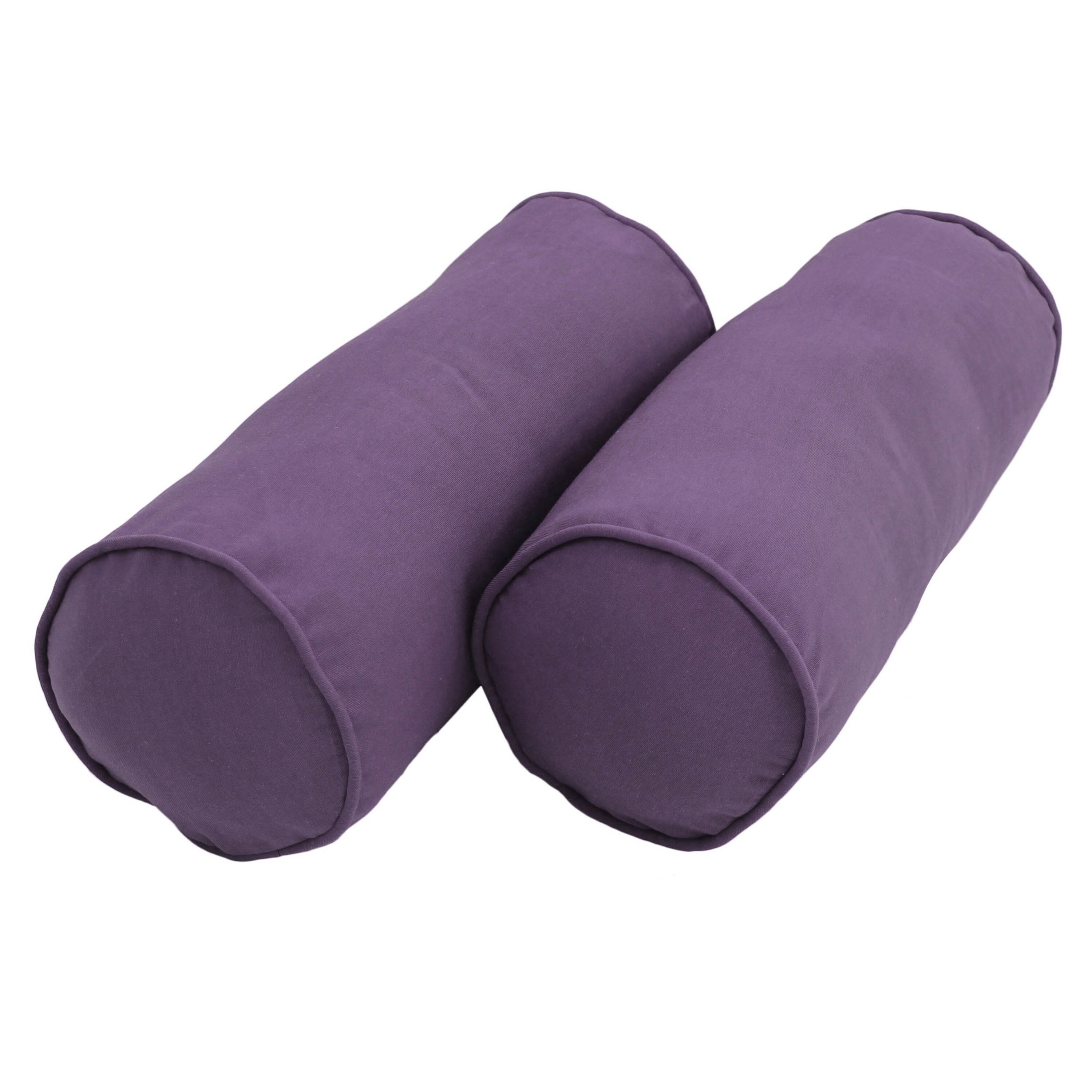 20 inch by 8 inch Twill Bolster Pillows Set of 2 On Sale Bed Bath Beyond 20830970