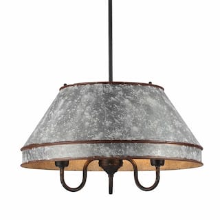 Wry Lighting Jasper 3-light Pendant in Antique Black Iron - 3 Light Pendant