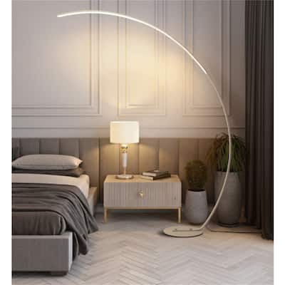 Modern Led Floor Lamp 62.99-Inch Arched Energy-Saving Lamp with Foot Switch
