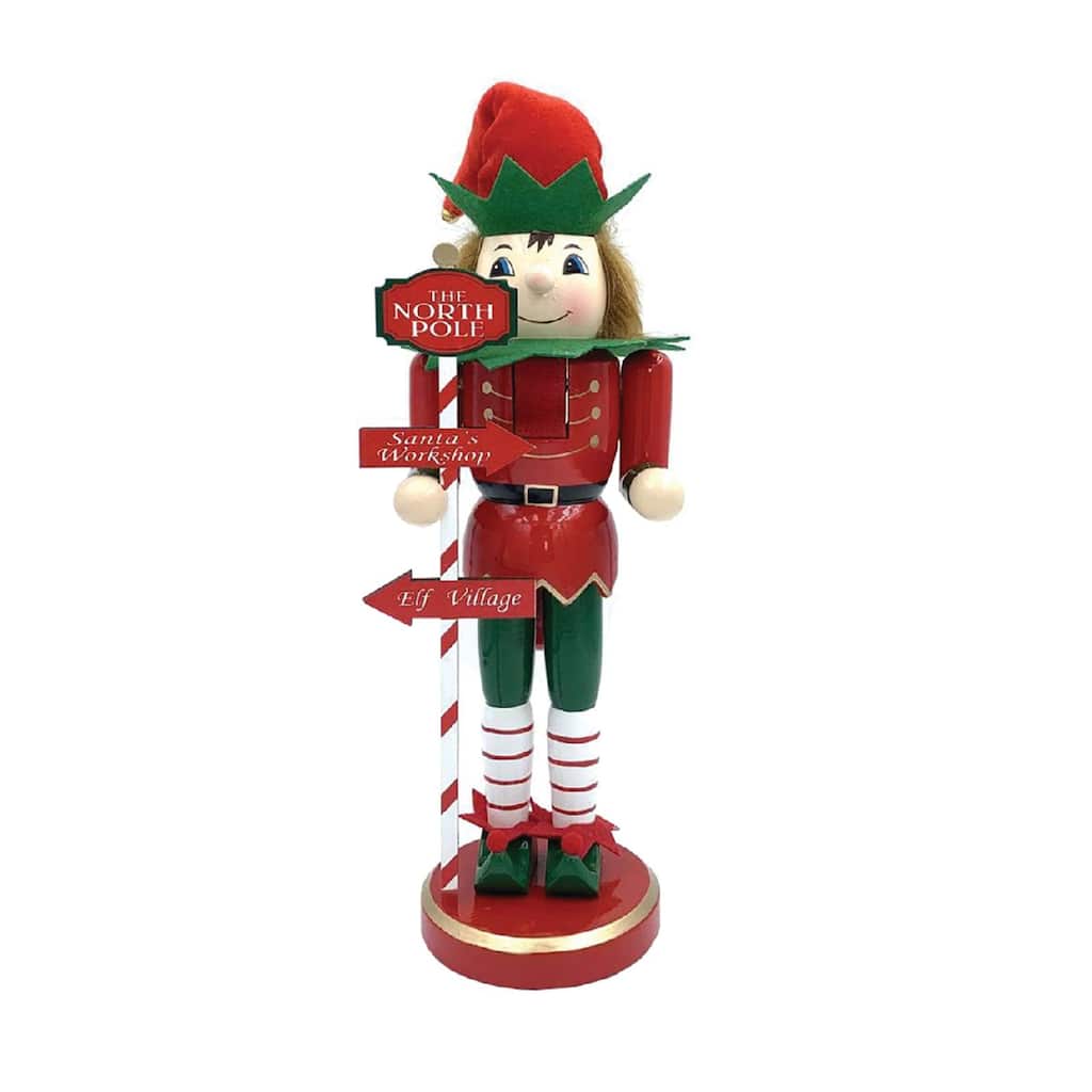 14" North Pole Elf Christmas Nutcracker