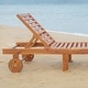 preview thumbnail 7 of 8, Outsunny Teak Outdoor Folding Chaise Lounge Chair