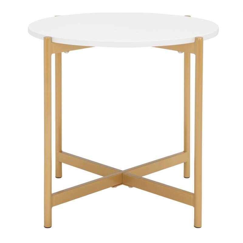 SAFAVIEH Mintie Accent Table - 20" W x 20" D x 20" H - 20Wx20Dx20H - White