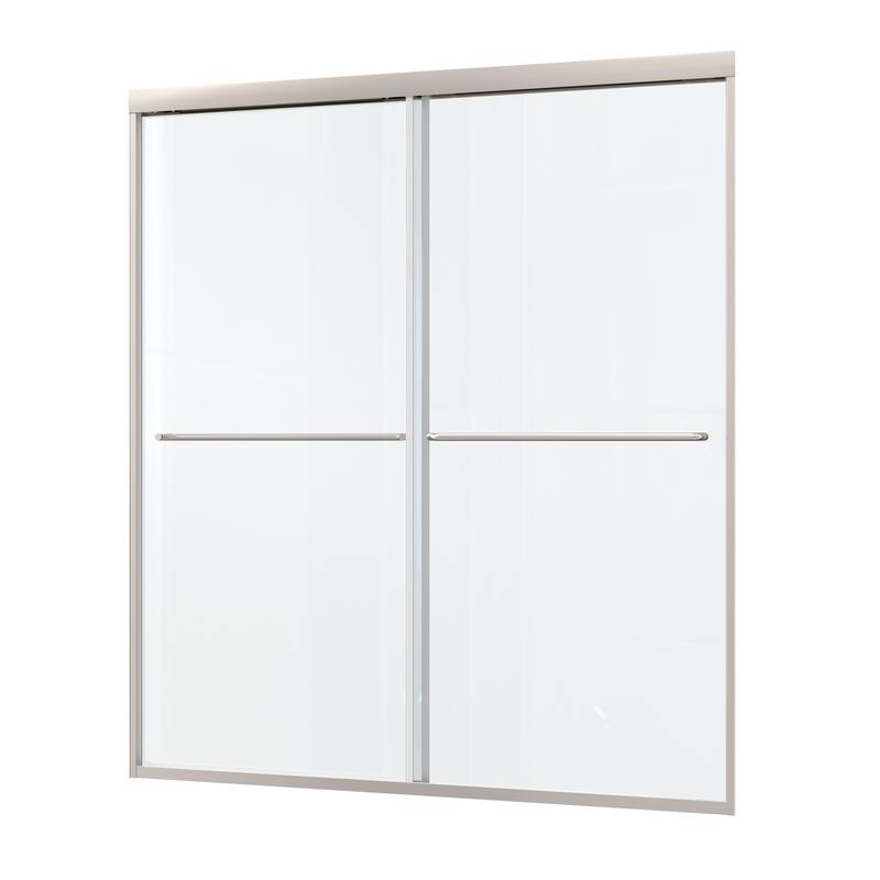 Framed Double Sliding Shower Doors with Stainless Steel Handle