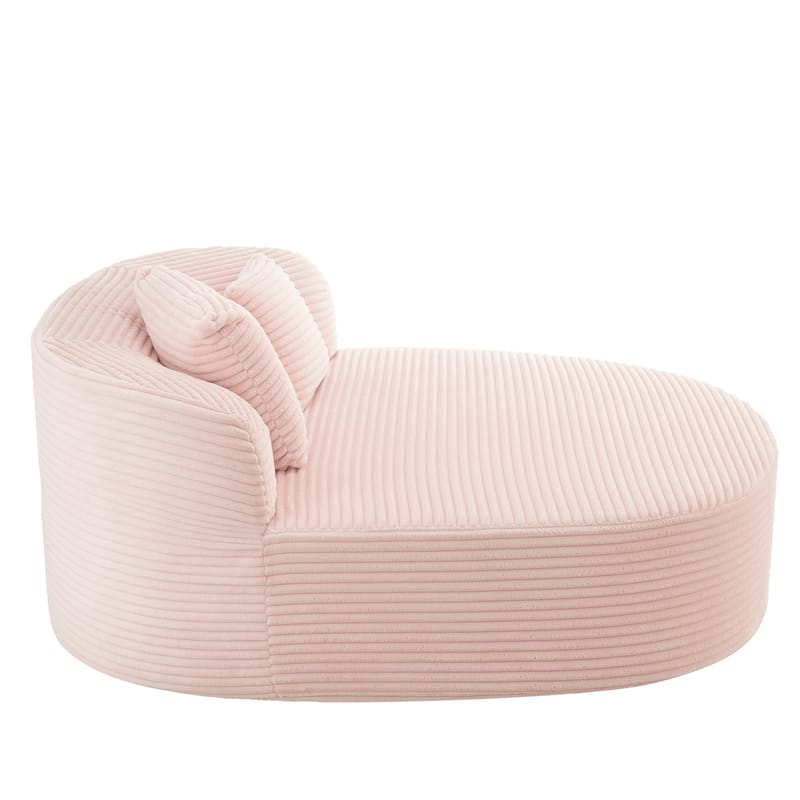 Modern Chaise Lounge Sofa Boneless Couch 51.6" Sofa Bed Compression Sofa Couch With Two Supportive Pillows
