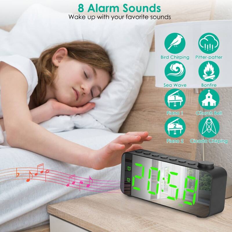 Digital 3D LED Wall Desk Alarm Clock with Snooze On Sale Bed Bath