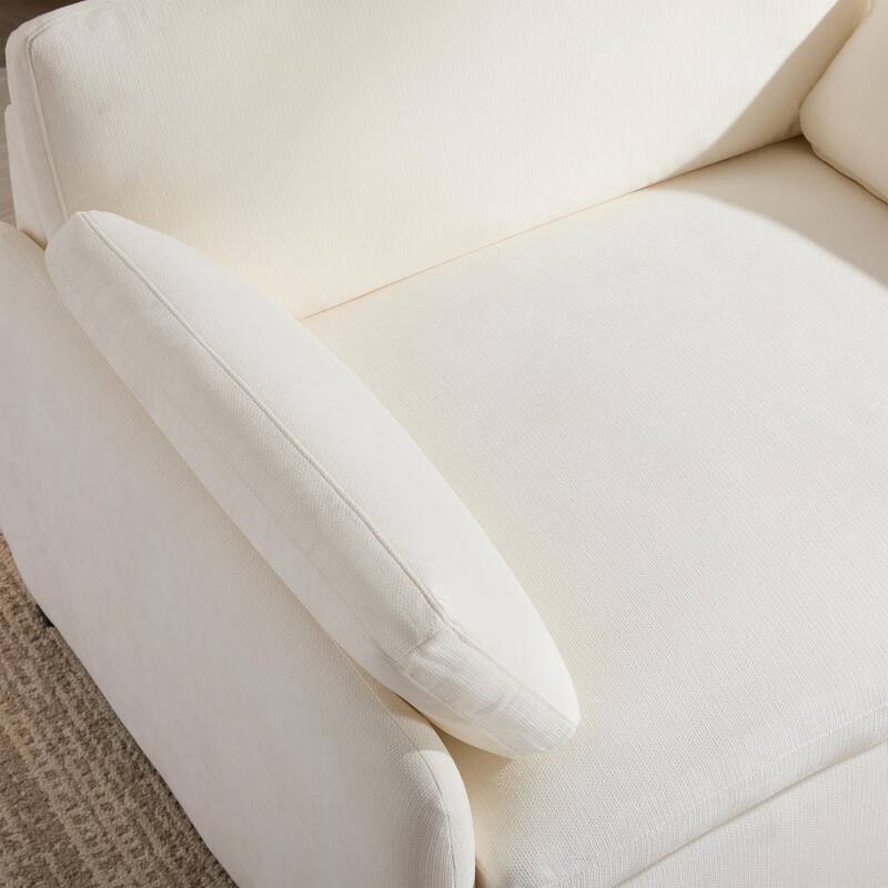 Oversized Chenille Single Sofa Chair, Wide and Deep Seat Accent Chair