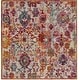 preview thumbnail 4 of 11, SAFAVIEH Savannah Mami Boho Oriental Polyester Rug 7' Square - Cream/Orange - Square