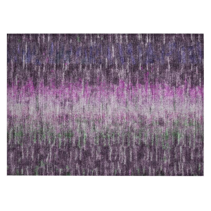 Machine Washable Indoor/ Outdoor Contemporary Ombre Chantille Rug