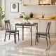 preview thumbnail 56 of 69, VECELO Modern 3/5-piece Dining Set Tempered Glass Top and Wood Top, Steel Dining Table and Chair Set of 2/4