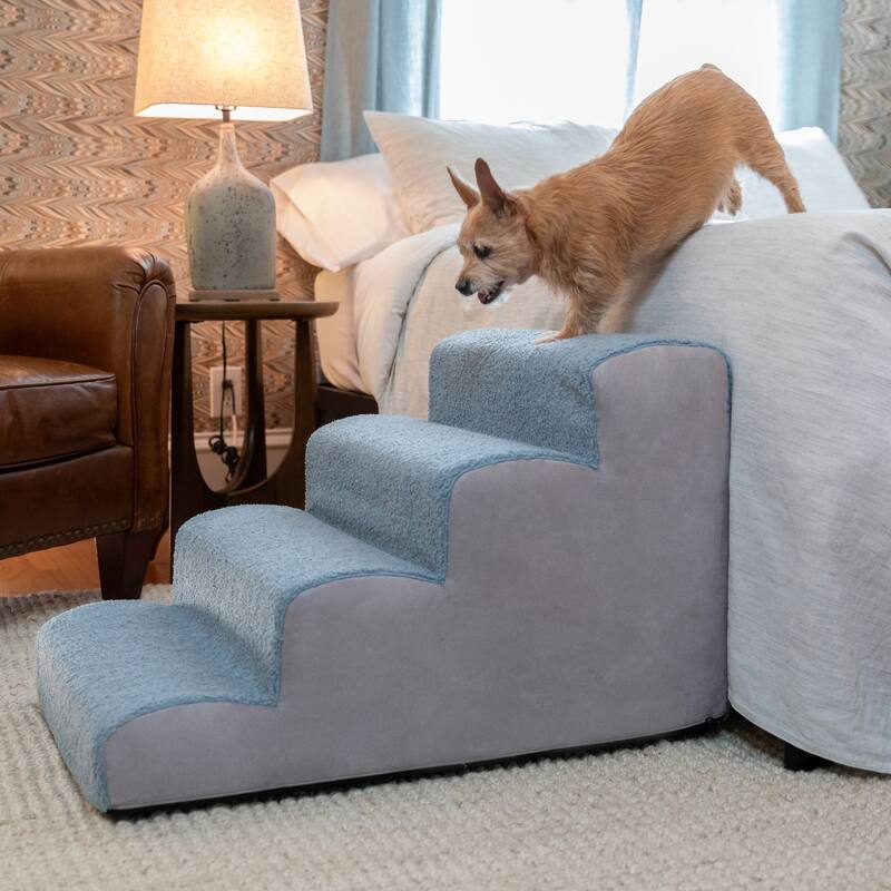 Dubb Pet Steps - Soft Foam Stairs for Cats and Dogs - 3 Stairs & 4 Stairs