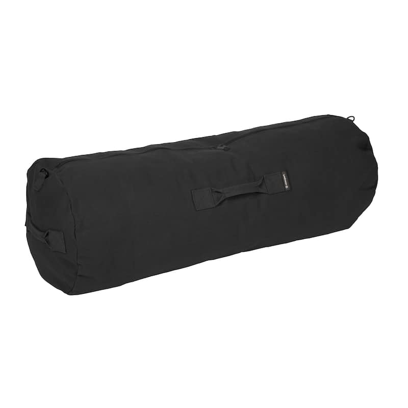 Stansport Zippered Canvas Deluxe Duffel Bag - Black